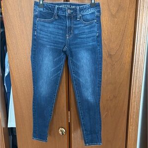American Eagle Outfitters Women's Dark Blue Skinny Jeans